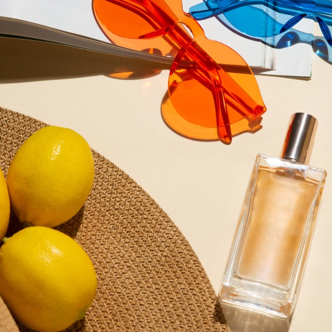 showing hot wheather with perfume